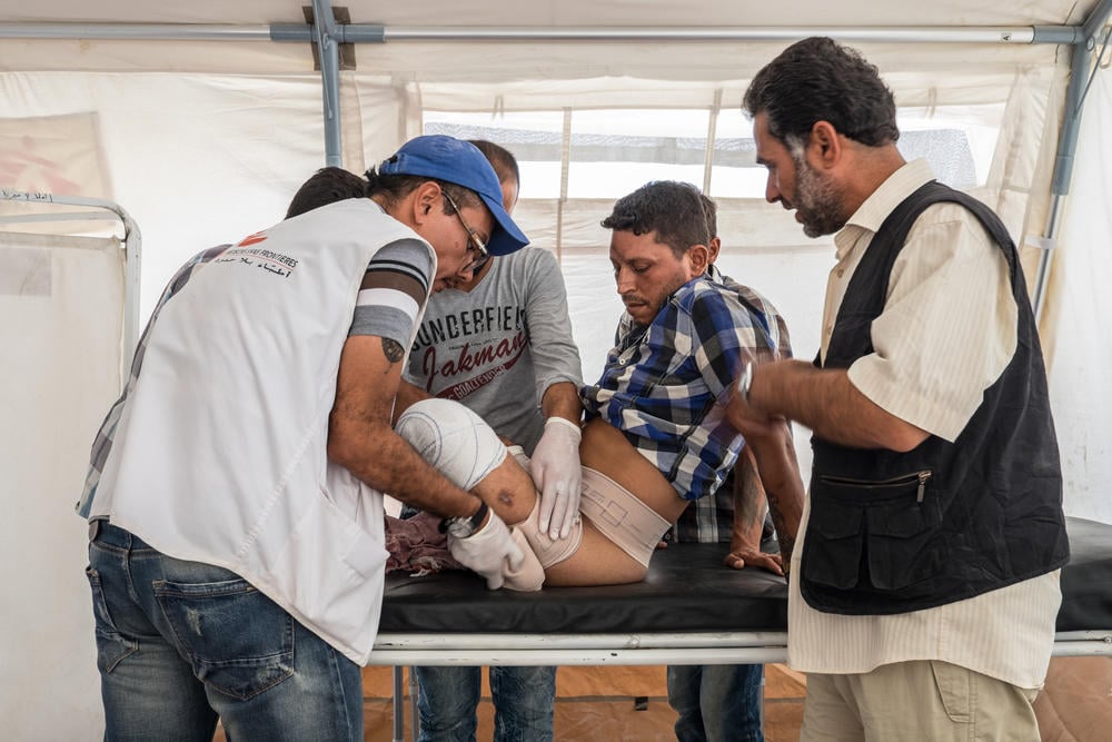 Medical care in Ain Issa camp