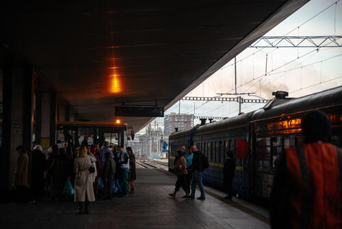 MSF evacuation train in Kyiv